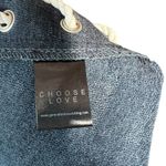 Generation Love  Sweatshirt Top Long‎ Sleeve Rope Lace-Up Navy Blue Size Medium Photo 9