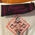 Cowgirl Legend open front Kimono with embroidery and fringe XL cottagecore White Photo 4