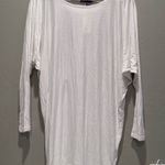 Vince NWT Boatneck Long Dolman Sleeve White Top Shirt Size Small Basics Neutrals Photo 0