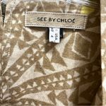 See By Chloe  Printed Cotton Dress Pockets Yellow Tan Size 4 Photo 8