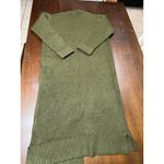 Comfy Long Duster Cadigan Sweater Women Small Chunky Academia Grunge Dark Warm Green Photo 2