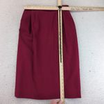 Pendleton Women 8 Burgundy 100% Virgin Wool Pleated Midi Long Skirt Made USA Vtg Photo 7