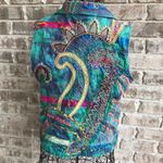 Chico's Retro Vest Boho Artsy Festive Embroidered Photo 1