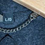 Guess  Womens Large Dark Gray Wool Blend Lined Collared Fitted Pea Coat Photo 9