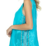 Johnny Was  Rosslyn Clio Turquoise Embellished Lace Tank S Photo 0