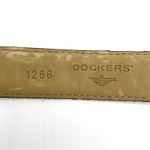 Dockers  Womens M Colorblock Belt Western Brown‎ Red Black Leather Brass Photo 5