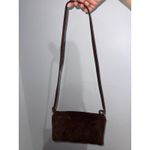 Vintage Karnig Mann Purse Handbag Brown Leather Suede Y2K Shoulder Knot Strap M Photo 1