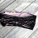 Victoria's Secret Victorias's Secret Black Floral Strapless Bandeau Bikini Top M Photo 1