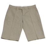 Vertigo Paris  Tan and White Textured Bermuda Summer Shorts Women’s Size 8 Photo 1