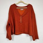 Urban Outfitters Orange Chunky Knit Oversized Sweater Womens L Casual Fall Photo 0
