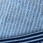 Paige  Size XS Midi Striped Ruffle Rayon Belted Side Slit Blue Navy Photo 10