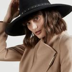 Ted Baker NWT  Rosieyy Stud Detail Wide Brim Hat Wool Women's Size S/M Photo 0