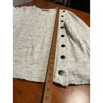 Nic+Zoe  Gray Side‎ Button XL Womens Sweater Long Sleeve Knit Pullover Top Photo 4