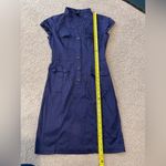 H&M  Button Front Purple knee-length Dress Shirt Photo 5