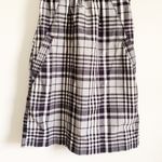 American Eagle  AE Strapless Blue Plaid Mini Dress Sz 2 Photo 2