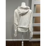 Popular Sports  White Cropped Hoodie Club Malibu California Graphic Sweatshirt L Photo 2