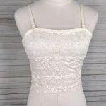 SO  Pretty Little Layers Cropped Lace Cami Top Cream-Medium Photo 0