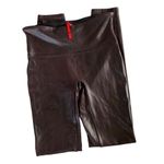 Spanx Faux Leather Leggings in wine, size Small Photo 4