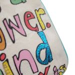 Coach  Poppy Woodmark Multicolor Text Wristlet with Teal Accents. Photo 6