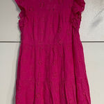 The Impeccable Pig  PINK EYELET MINI DRESS COTTON MEDIUM Photo 0