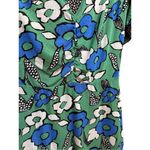 CAbi  Celebrate Dress Green Blue Floral & Black White Polka Dot Reversible Dress Photo 4