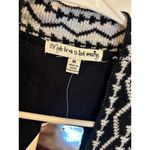 Made‎ for Me to Look Amazing Black Aztec Print Fringe Open Front Cardigan M Size M Photo 2