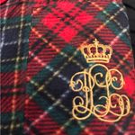 Ralph Lauren  Size Large Pajama Pant Set Red Holiday Plaid Fleece 2 Piece New Photo 4