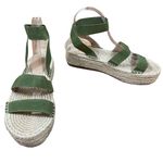 Shoe Republic LA  Size 9 Wedge Espadrilles Olive Green Boho Platform Vacation Photo 0