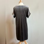 Gibson Latimer  Crushed Velvet Silver Dress Size Medium Photo 1