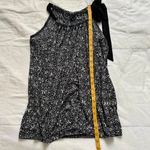 Y2K bow print high neck halter top with bow Size medium Black Photo 5
