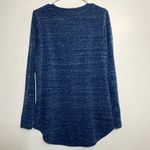 Rock & Republic  Tunic Top Round Hem Long Sleeve Lace Up Neckline Heather Blue L Photo 4