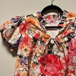 BUDDYLOVE Leeland Floral Ruffle Puff Sleeve Top, Pink, Size L Red Size L Photo 4