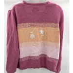 CJ Banks Cardigan Sweater Woman's 2X‎ Plus Hand Embroidered Vintage 3D Flower Pink Size XXL Photo 10