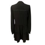 Pinch | Women's Black Embroidered Festival Long Sleeve Ruffle Mini Dress Sz S Photo 2