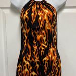 Bear Dance Fire Print With Open Back Mini Dress Photo 3