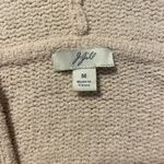 J Jill Cardigan Womens Sz M Hooded Cable Knit Button Light Pink Sweater Soft Size M Photo 1