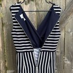 Joseph Ribkoff NWT Striped Faux Wrap Step Hem Dress Dark Blue White Size 12 Photo 11