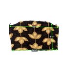 ZARA  Black Smocked Ruffle Leaf Pattern Cropped Tube Top Blouse L Photo 1