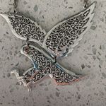 Vintage Adjustable Sterling Silver Bird Necklace Photo 4