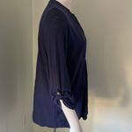 Lilly Pulitzer  Navy 3/4 sleeve cotton shirt Photo 2