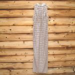 Mac Duggal  Sequin High Neck Sleeveless Column Gown Dress 10907 Taupe 2 Photo 6