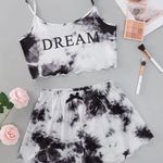 Tie Dye Lettuce Trim Cami PJ Set Photo 0