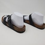 Outwoods  2-Strap Black Strappy Buckled Flat Slip-On Sandals Women's Size 9 Photo 2