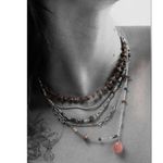 Free People NWT Aurelia Layered Necklace in Blush Photo 6