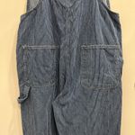 Gap  VTG Y2K Blue White Hickory Stripe Denim Overalls Railroad Workwear Utility Photo 12