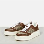 Gucci  GG Supreme Canvas Leather Trimmed Sneakers Photo 2