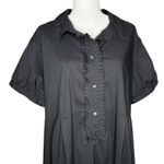 Old Navy  3X Knee Length Dress Puff Sleeve Ruffle Collar Minimalist Black‎ Simple Photo 2