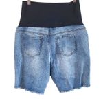 Time and Tru Women’s Maternity Bermuda Shorts with Full Panel Size 2XL Denim Blue Photo 2