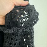 J.Crew Point Sur Black Eyelet Peplum Blouse Shirt Bow Ties Long Sleeve Size M Photo 8