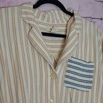 Madewell  LIGHTESTSPUN OVERSIZED PAJAMA TOP IN STRIPE PLAY EARTHEN SAND MEDIUM Photo 2